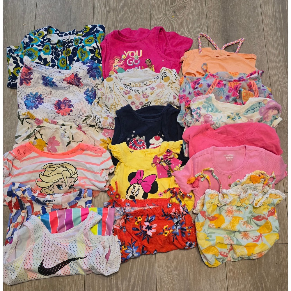 Toddler Girls 3T & 4T Tops & Tank Tops 17pc Bundle